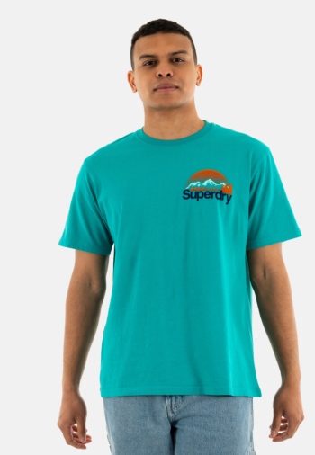 Tee shirt superdry cl great outdoors chest 8jy blue grass