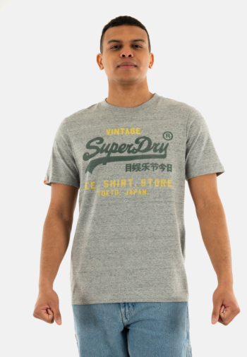 Tee shirt superdry vl classic relaxed xje flint grey grit