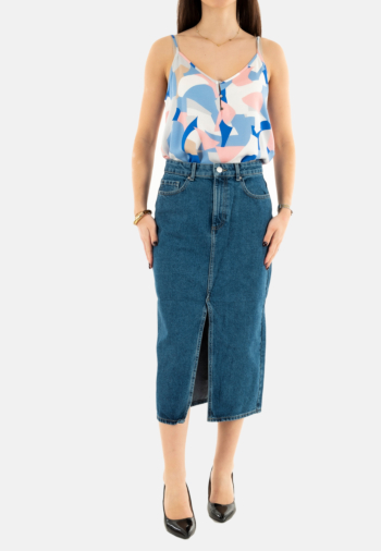Jupe only bianca medium blue denim
