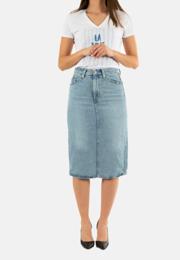 Jupe levi's® hr back slit 0001 riveting clean hem