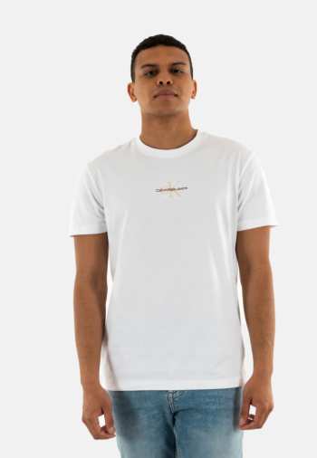 Tee shirt calvin klein jeans monologo yaf bright white