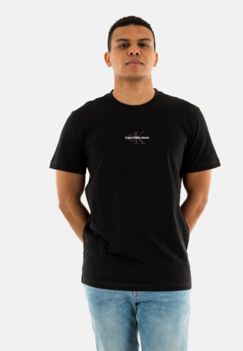 Tee shirt calvin klein jeans monologo beh ck black