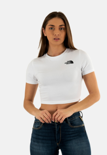 Tee shirt the north face s/s essential cropped slim fn4 tnf white