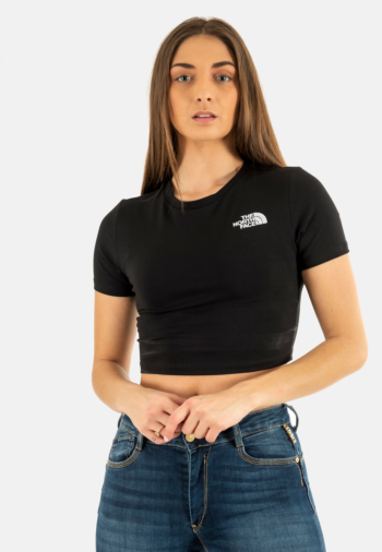 Tee shirt the north face s/s essential cropped slim jk3 tnf black