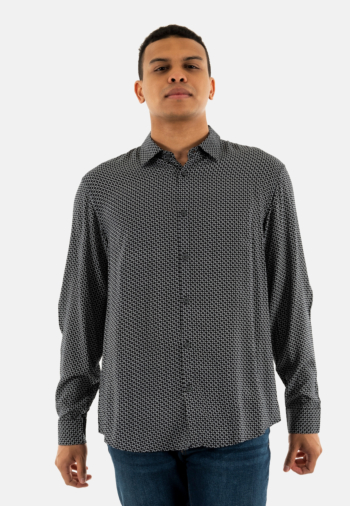 Chemise armani exchange xm000668 fb007 deep navy logo twist