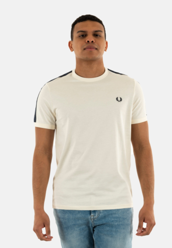 Tee shirt fred perry contrast tape ringer 170 ecru