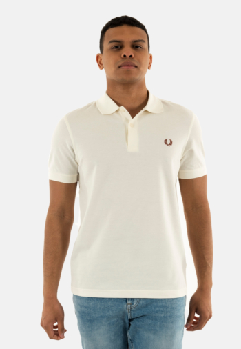 Polos fred perry plain y45 lghecru/cinnamon