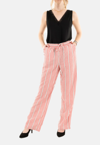 Pantalons only windy cloud dancer w high risk red/black