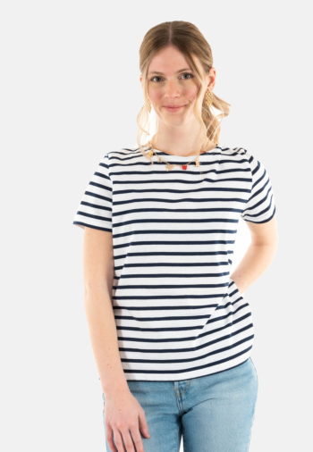 Tee shirt saint james etrille ii neige/marine