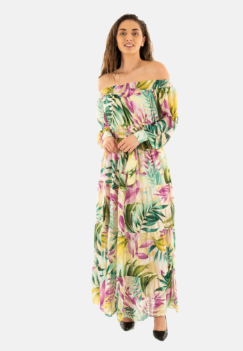 Robe guess jeans w5gk16 p8fy tropical escape prin
