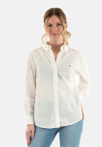 Chemisier tommy jeans reg pinstripe po ybl ecru