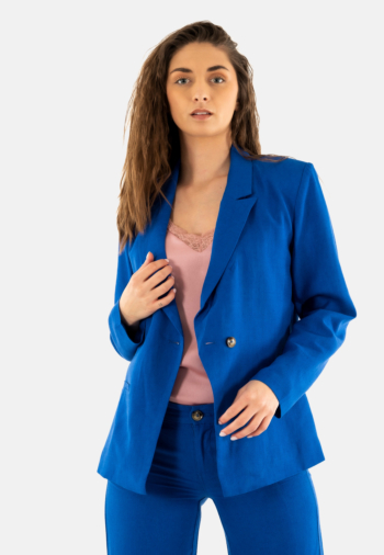 Blousons et vestes freeman t. porter bernie plain linen lin24 f453 dazzling blue