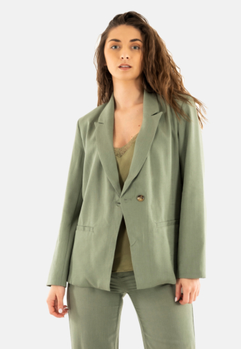 Blousons et vestes freeman t. porter bernie plain linen lin24 f839 deep lichen green