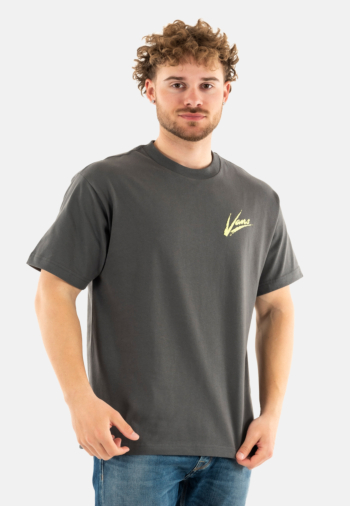 Tee shirt vans brush script loose eba1 asphalt/shadow lime