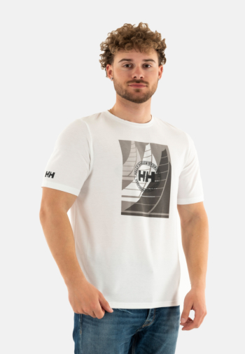 Tee shirt helly hansen hp race graphic 002 white