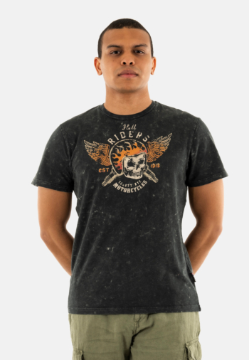 Tee shirt schott tsbedford washed black