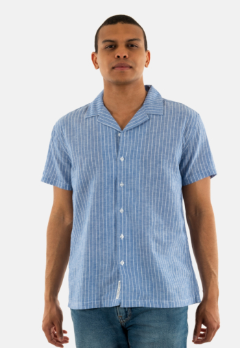 Chemise manches courtes Le Temps Des Cerises minar 3001 blue