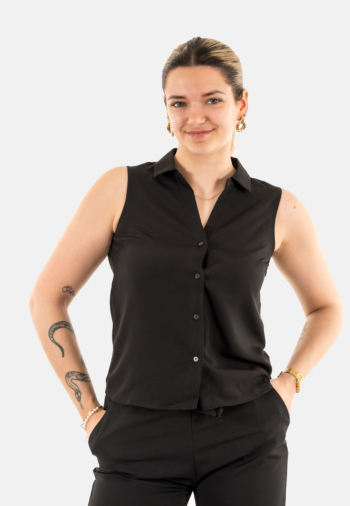 Chemisier manches courtes only nova black