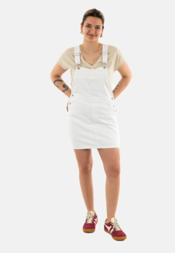 Robe only linn white denim