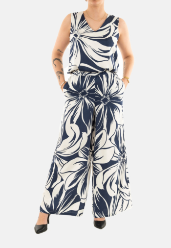 Pantalons only milly pageant blue miley mega flower