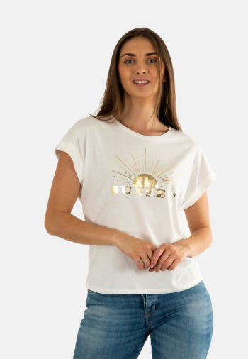 Tee shirt morgan 251-dsunset off white