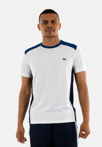 Tee shirt lacoste th8979 9ag blanc/marine-cosmique