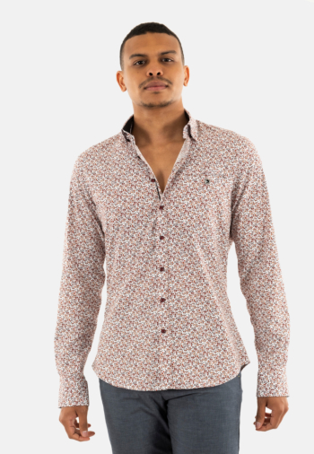 Chemise Benson & Cherry logia blanc/brique