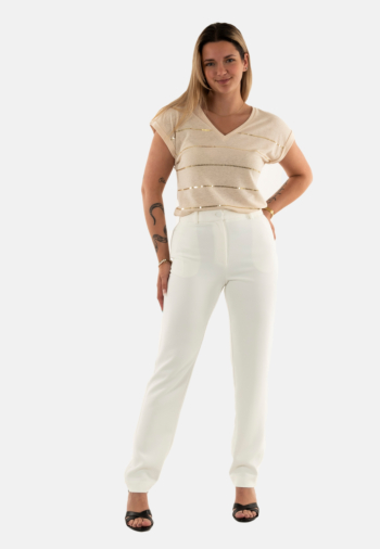 Pantalons morgan 251-pvaplo off white