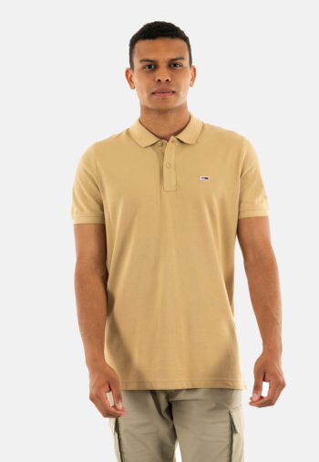 Polos tommy jeans slim placket act relic tan