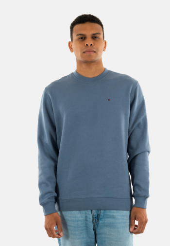 Sweat tommy jeans reg s flag crew po6 blue moment