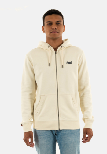 Sweat superdry essential logo zip nly dusty white