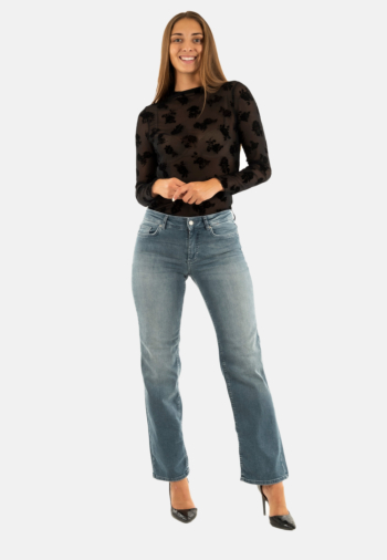 Jeans only blush mid special blue grey denim