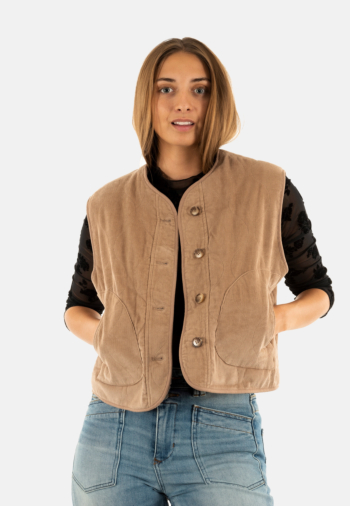 Gilets sans manche grace & mila seth greige