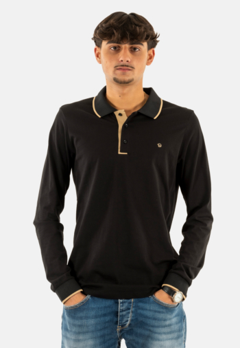 Polos manches longues Benson & Cherry gibsonlong noir