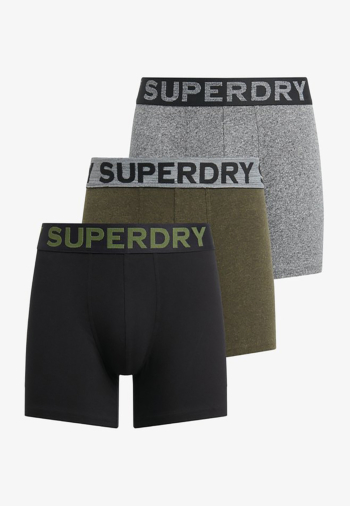 Calecons et slips superdry boxer triple pack 1ms karst black mega grit/winter khaki grit/