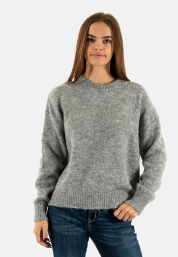 Pull hiver only maggie light grey melange