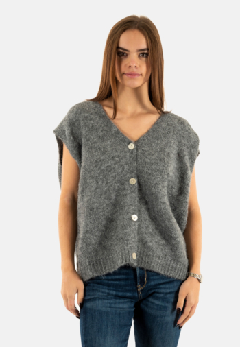 Gilets cardigans only azu dark grey melange