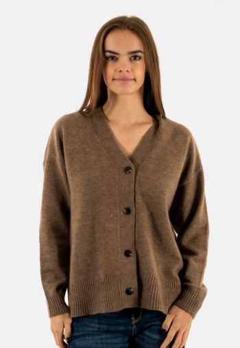 Gilets cardigans only houston walnut melange