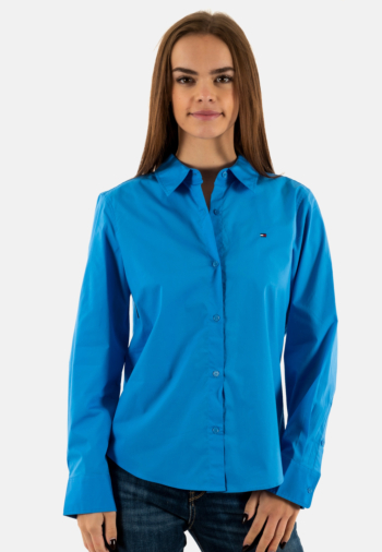 Chemisier tommy jeans ess poplin regular c4h mesmerizing blue