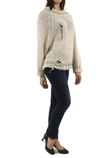 Pull hiver bsb 040-260048 ecru