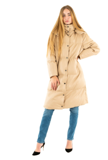 blousons et vestes guess jeans emilie long jacket g133 smoked peach