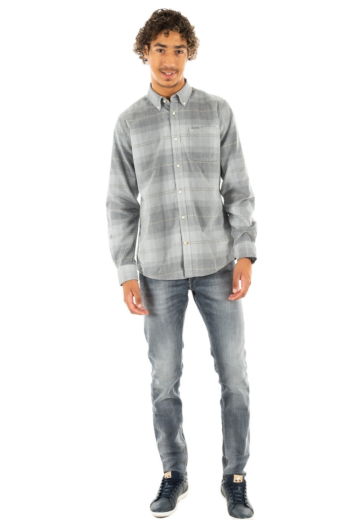 chemise barbour blair tailored shirt gris