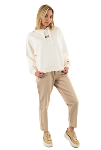 sweat tommy jeans cls timeless 1 w blanc