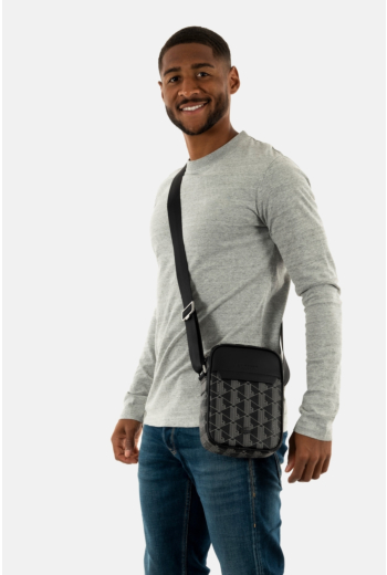 Pochettes & Sacoches lacoste nh4410lx h45 monogram noir gris