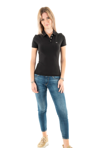 polos tommy jeans slim essential bds black