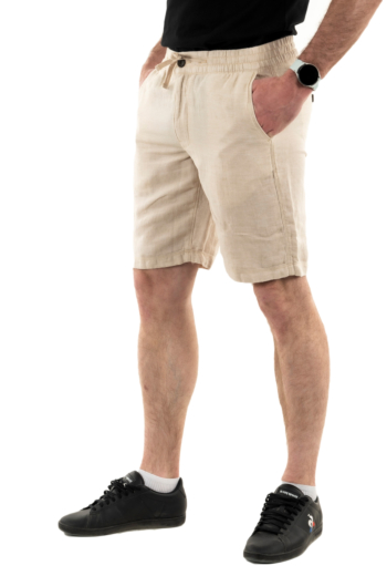 Shorts bermudas superdry drawstring linen 6xm stone grey