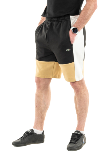 Shorts bermudas lacoste gh1319 ik0 noir/farine-croissant