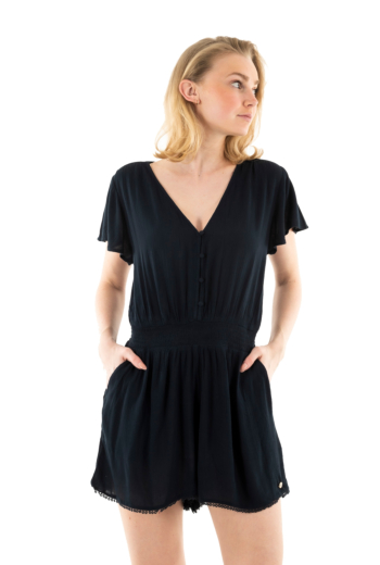 Robe superdry short sleeve beach playsuit 98t eclipse navy