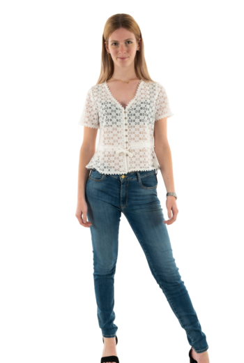 Chemisier manches courtes morgan 231-date ecru