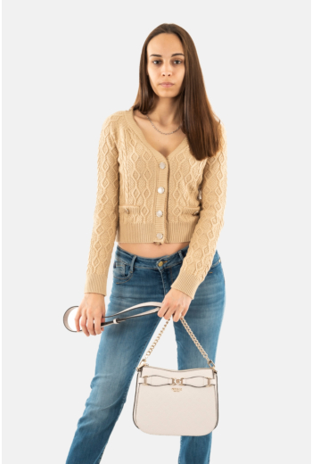 Sacs à main guess jeans arlena logo crossbody hobo tpg taupe logo
